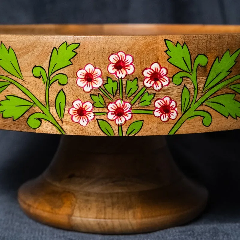 Bloom Delight Floral Wooden Cake Stand media 6