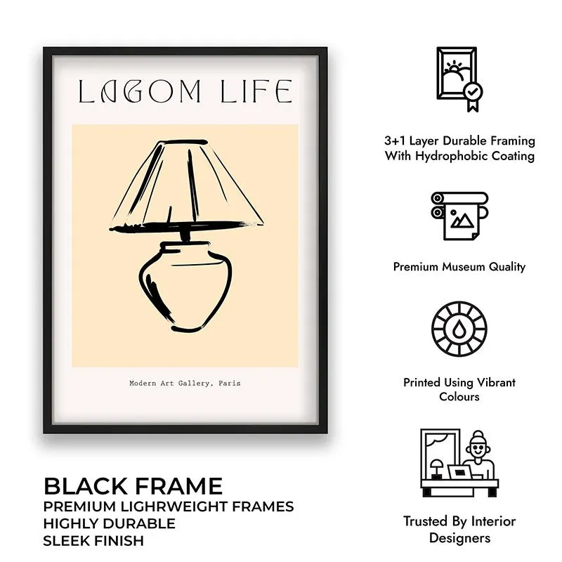 Restful Glow Canvas Wall Painting With Black Frame media 8