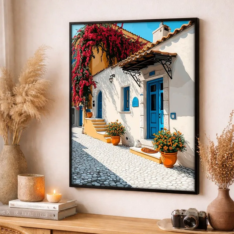 Azureway Canvas Wall Painting - Black Frame media 3