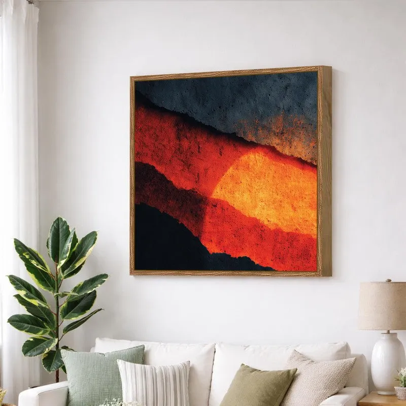 The Lava Lines Canvas Wall Art With Frame media 3