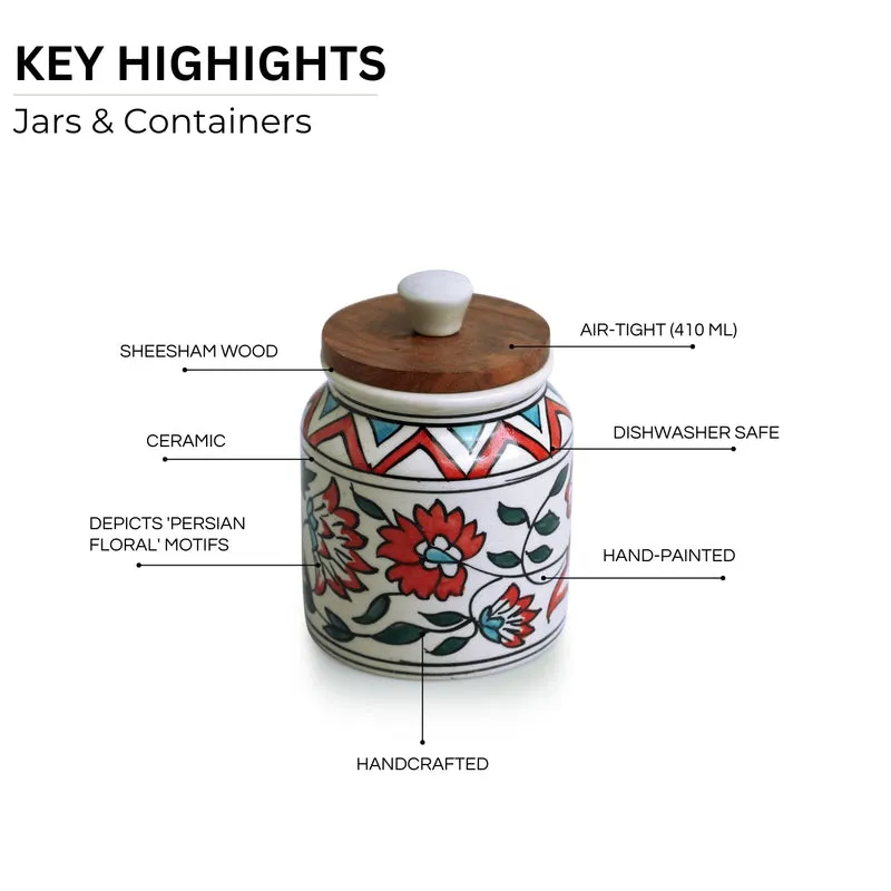 Persian Bloom Airtight Storage Jar - 410 mL media 4