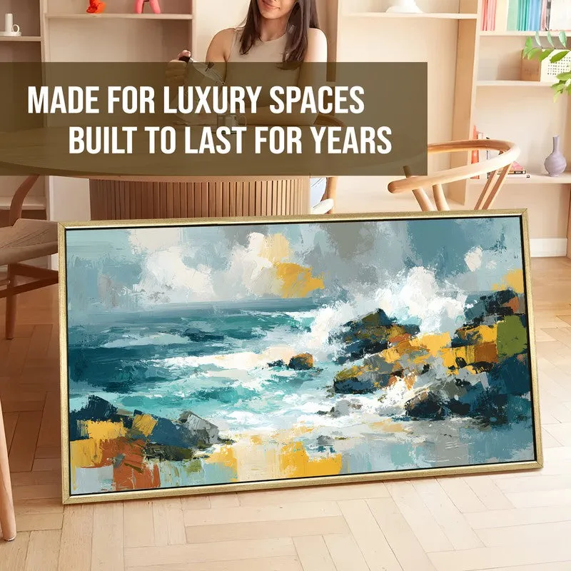 Rocky Horizon Canvas Wall Painting With Frame media 5