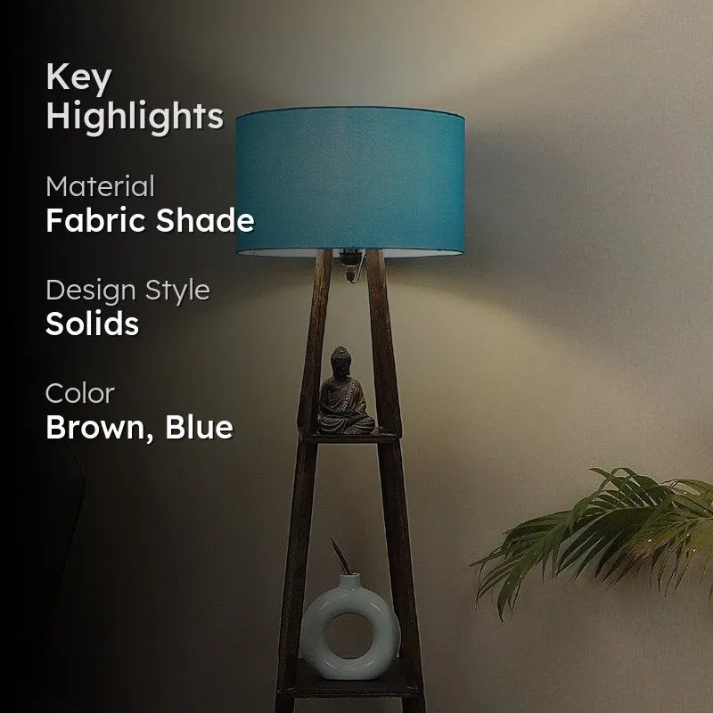 Seasa Wistera Floor Lamp With Shelf - Teal media 2