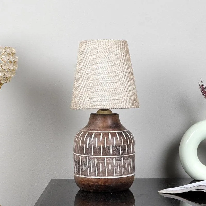 Nanasa Dante Fabric Table Lamp - Beige,Brown media 3
