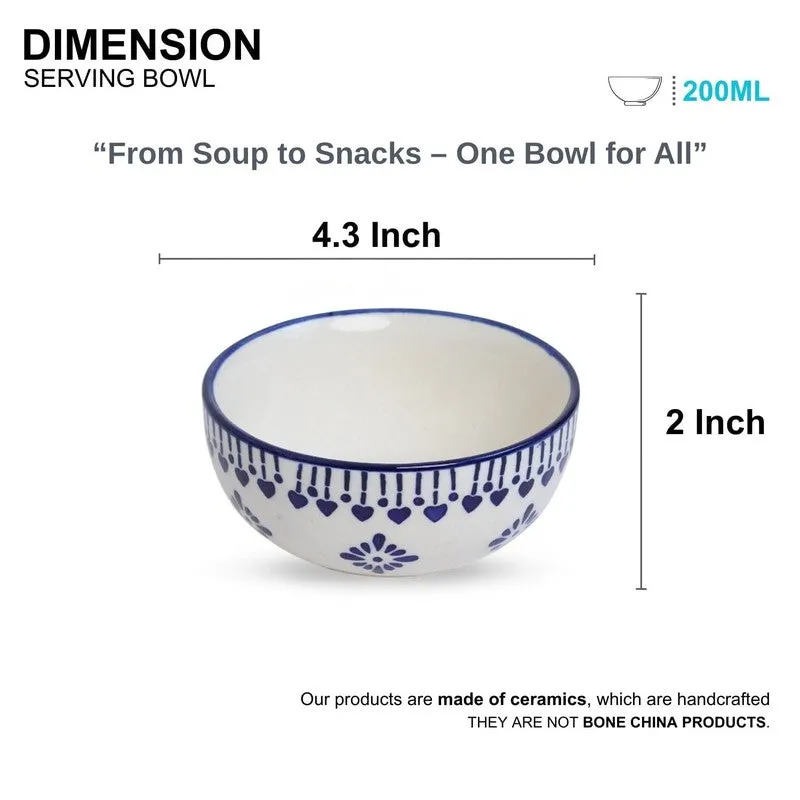 ServeEase Ceramic Snack Bowls (Grey,White, 200 mL Each) - Set Of Two media 6