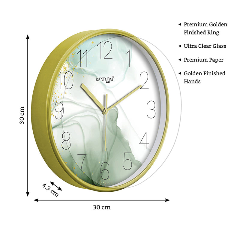 Sage Swirls Plastic Wall Clock media 8