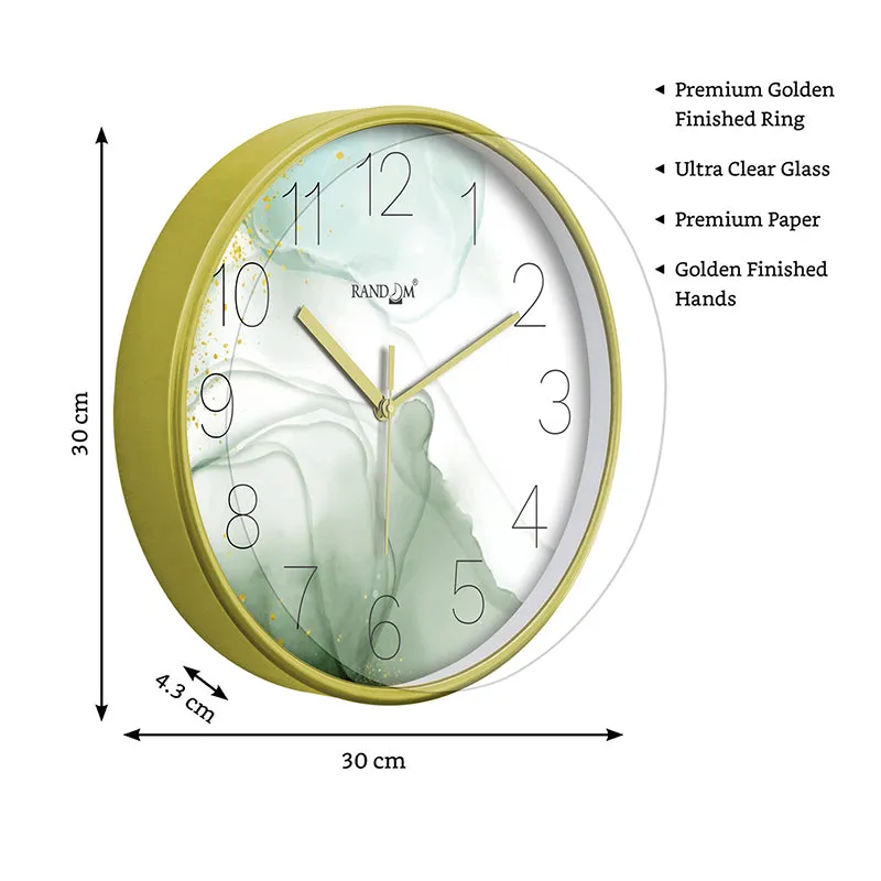 Sage Swirls Plastic Wall Clock media 8