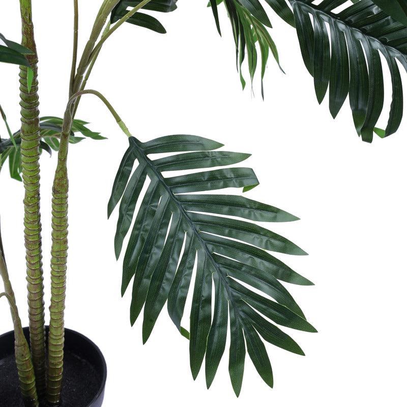Artificial Areca Palm Plant With Black Plastic Pot - 3.9 Feet media 4