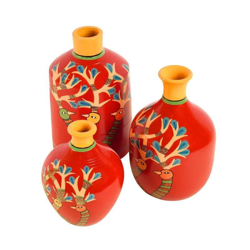 Indukant Terracotta Vase - Three Piece Set media 4