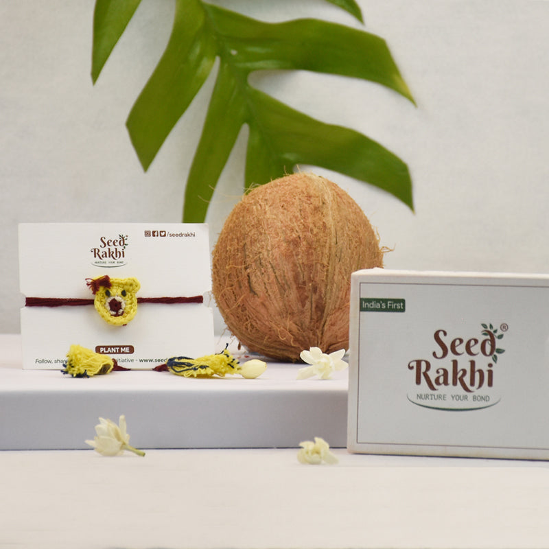 Raksha Delight Lavender Seed Rakhi Gift Box media 3