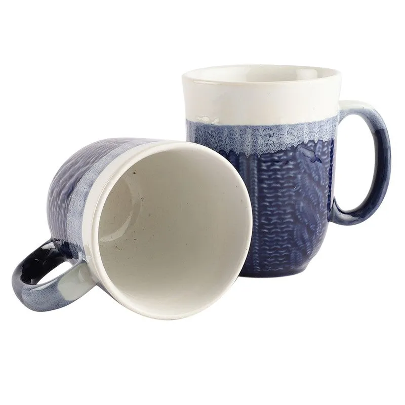 Indigo Stoneware Coffee Mug (340 mL Each) - Set Of Two media 5