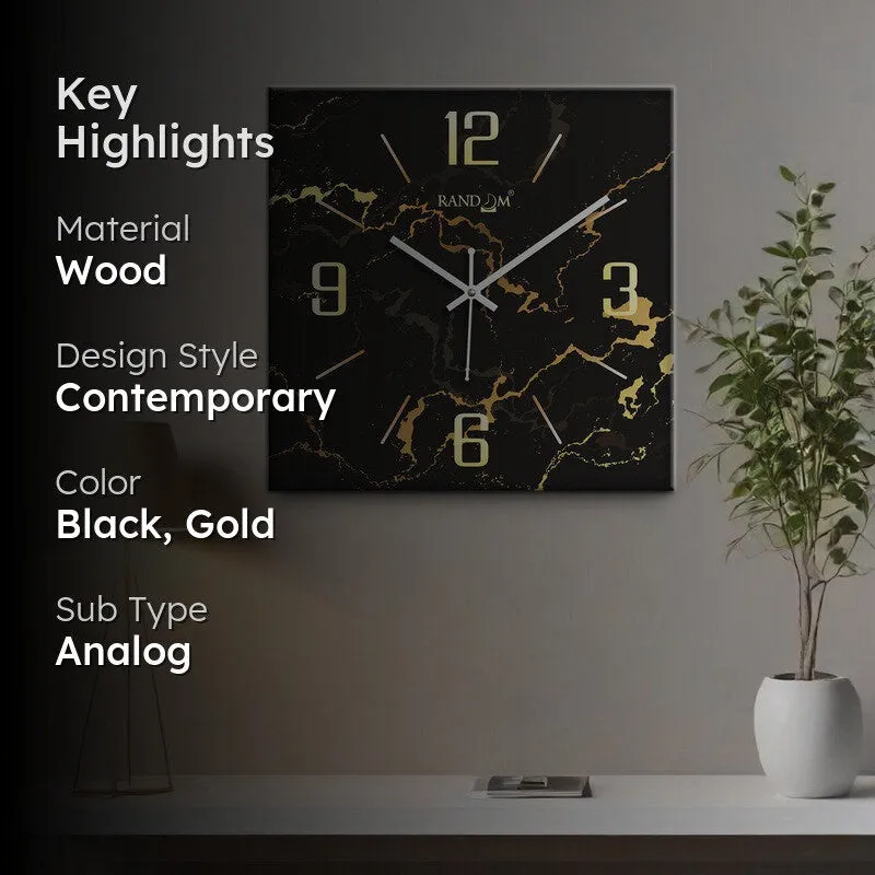 Aurexa Analog Wall Clock - Black media 2