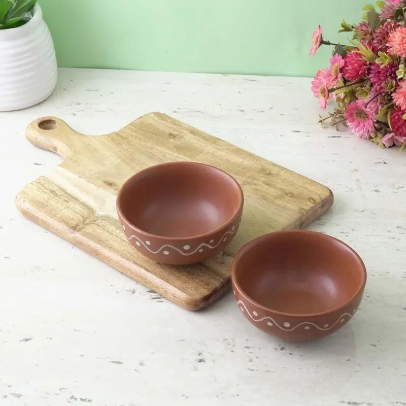 Alpana Ceramic Serving Bowl - Set Of Two media 1
