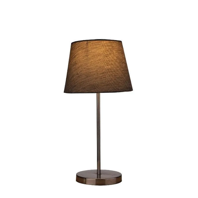 Classy With Twist Metal Chrome Fabric Table Lamp - Grey,Silver media 4