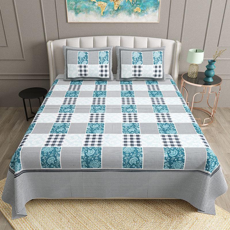 Bali Frangipani Floral Cotton Bedsheet - 180 TC media 3