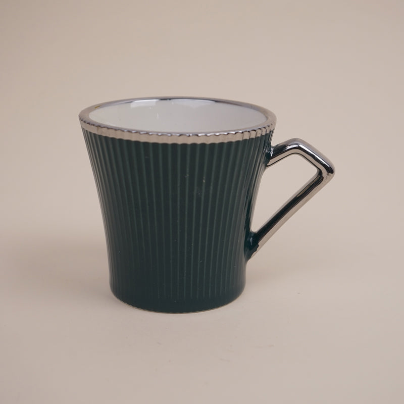 Thira Porcelain Tea Cup (180 mL Each/Green) -  Set of Six media 3