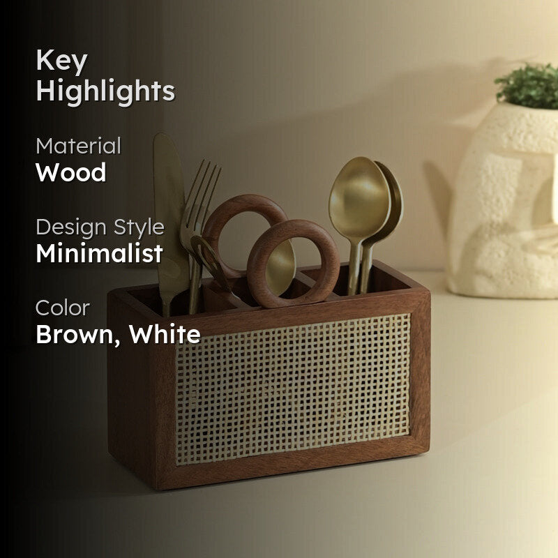 Verrano Wood Cutlery Stand media 2