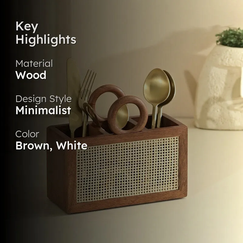 Verrano Wood Cutlery Stand media 2