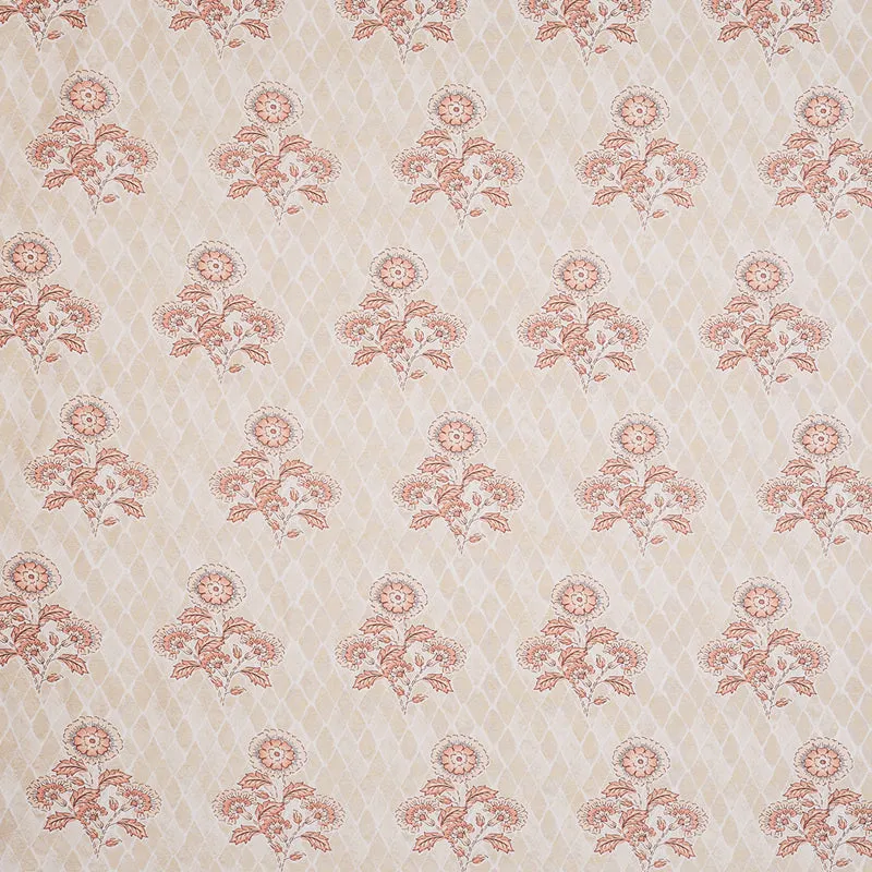 Marigold Fields Cotton Bedsheet (Peach) - 144 TC media 4
