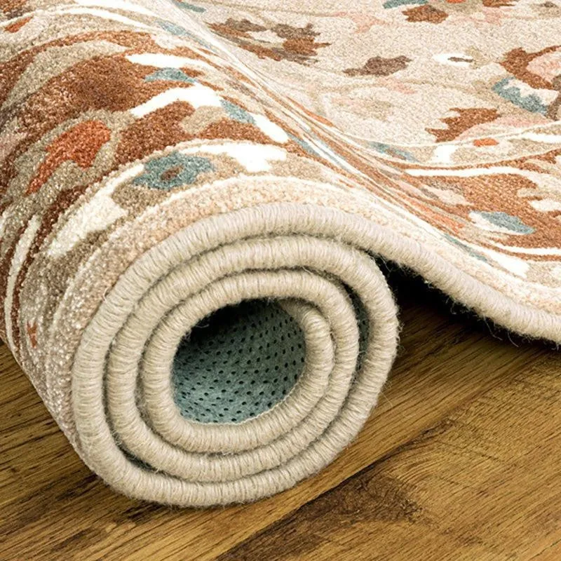 Shenlong Hand Tufted Ethnic Wool & Nylon Carpet - Beige media 5