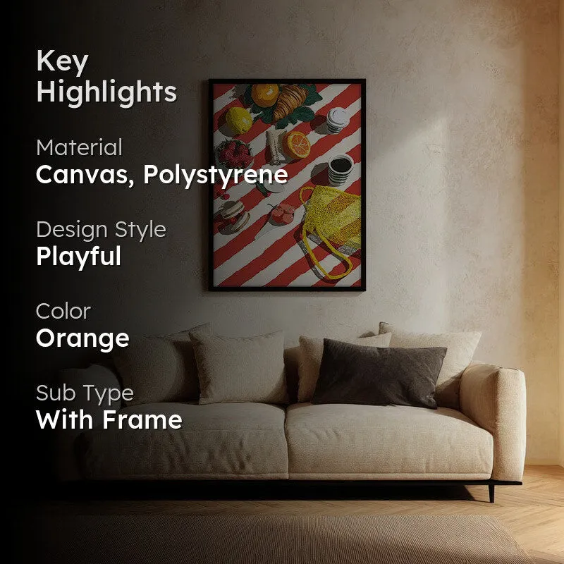 Bruncha Canvas Wall Painting With Black Frame media 2