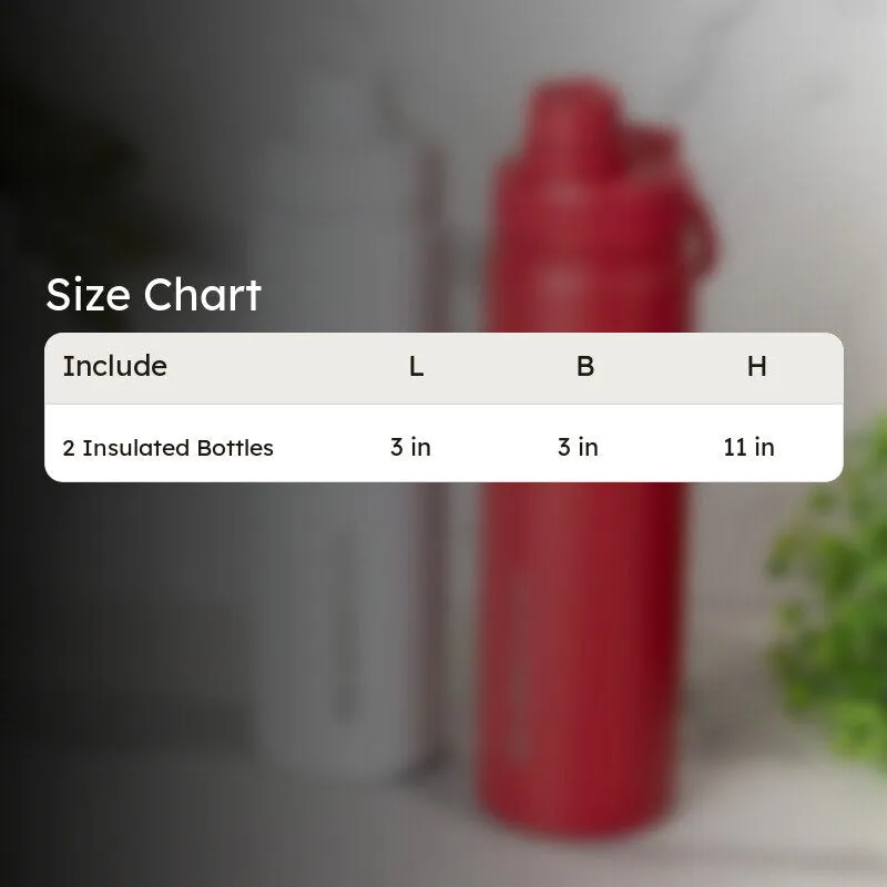 Drink Dazzle Hot & Cold Thermos Water Bottle (White & Red, 750 mL Each) - Set Of Two media 5