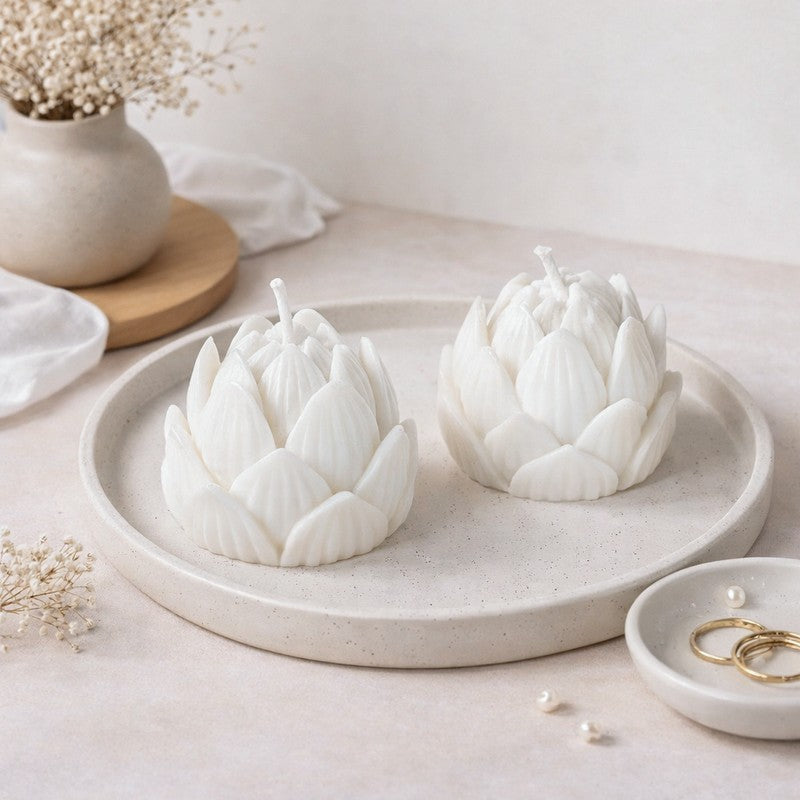 Pure Petal Minimal Soy Wax Candle - Set Of Two