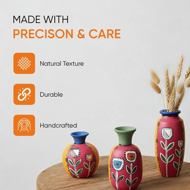 Layan Flora Terracotta Vase - Three Piece Set media 6