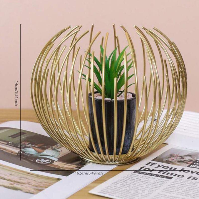 Crown Wrap Planter With Faux Plant - Set Of Two media 5