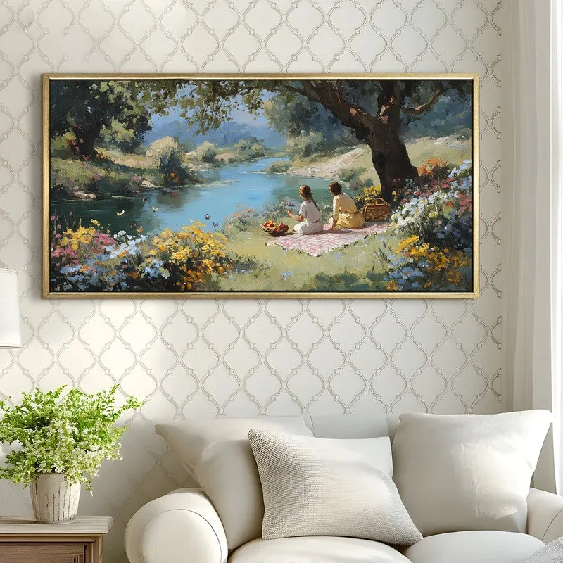 Fields of Ease Canvas Wall Painting With Frame media 4
