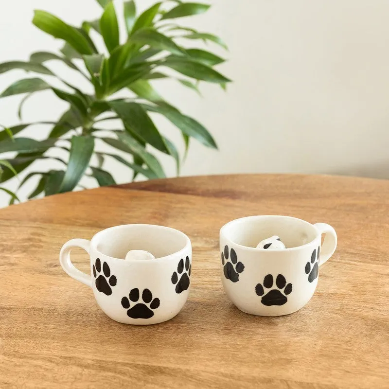 Furry Ceramic Tea Cup (210 mL Each) - Set Of Two media 2