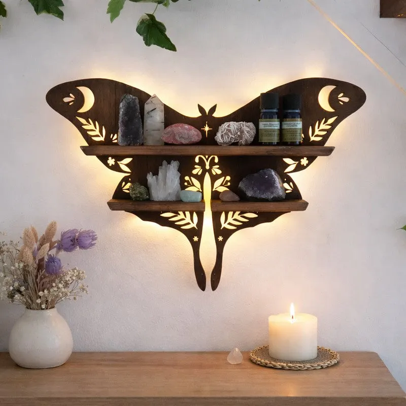 FlutterForm Butterfly Backlit Wall Shelf media 1
