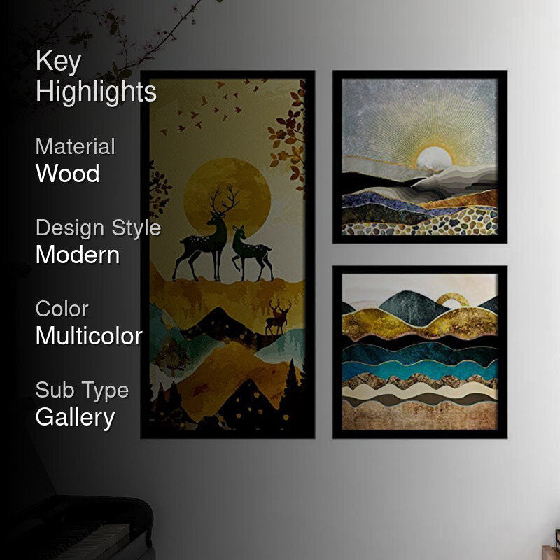 Beyond The Mountains Wall Art - Set Of Three media 2