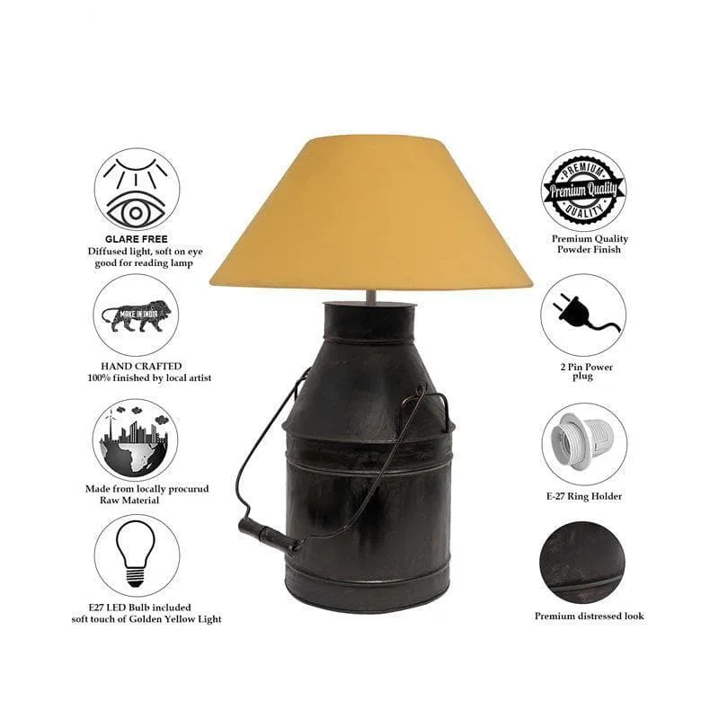 Milkman Fabric Table Lamp - Gold,Black media 7