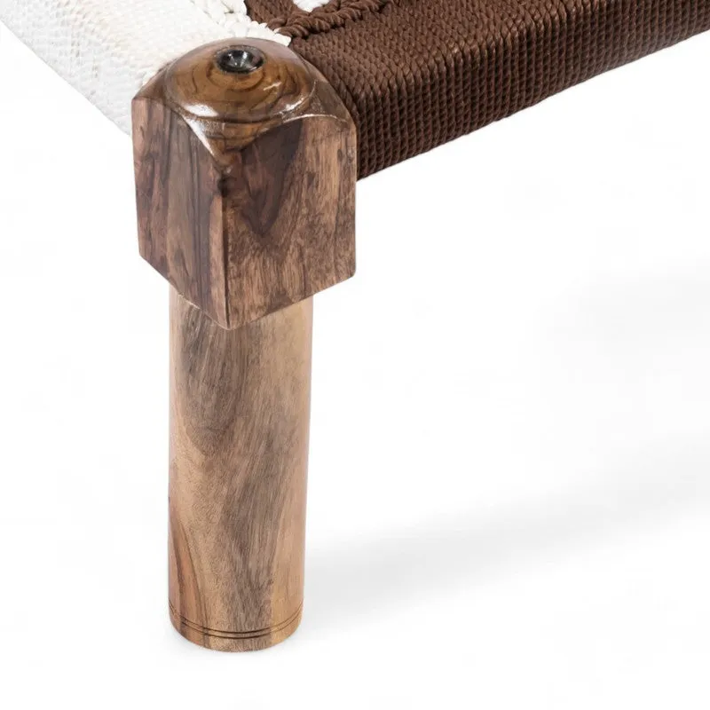 Hexon Sheesham Wooden Stools (Brown) - Set Of Two media 5