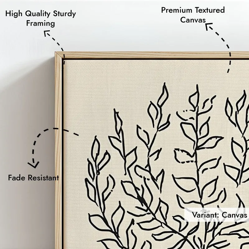 Rooted Silence Canvas Wall Painting With Brown Frame media 7