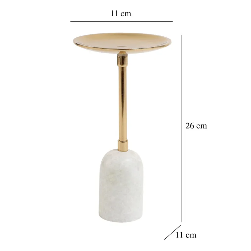 Advano Marble Candle Holder (Gold) - Big media 5