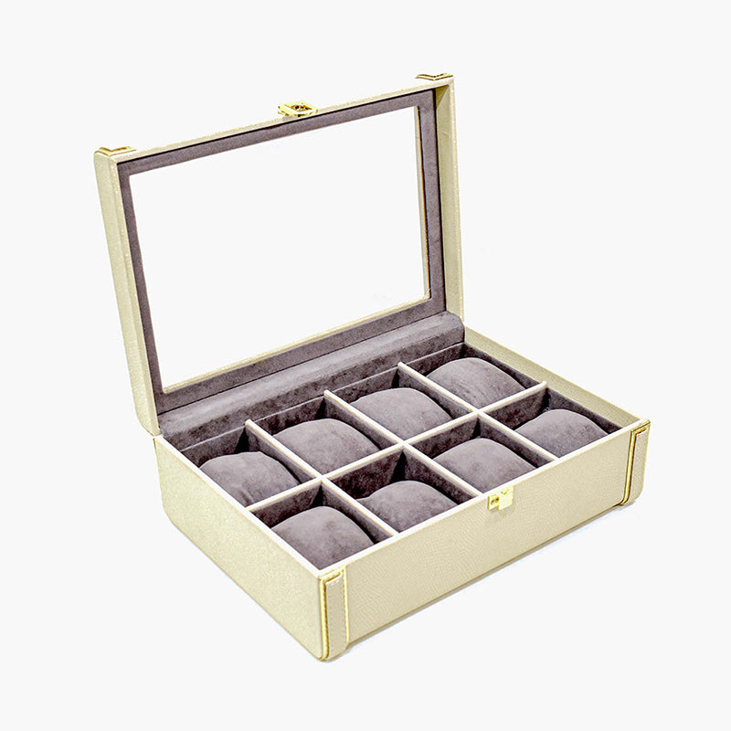 Tisquo II Faux Leather Watch Organizer - Ivory media 6
