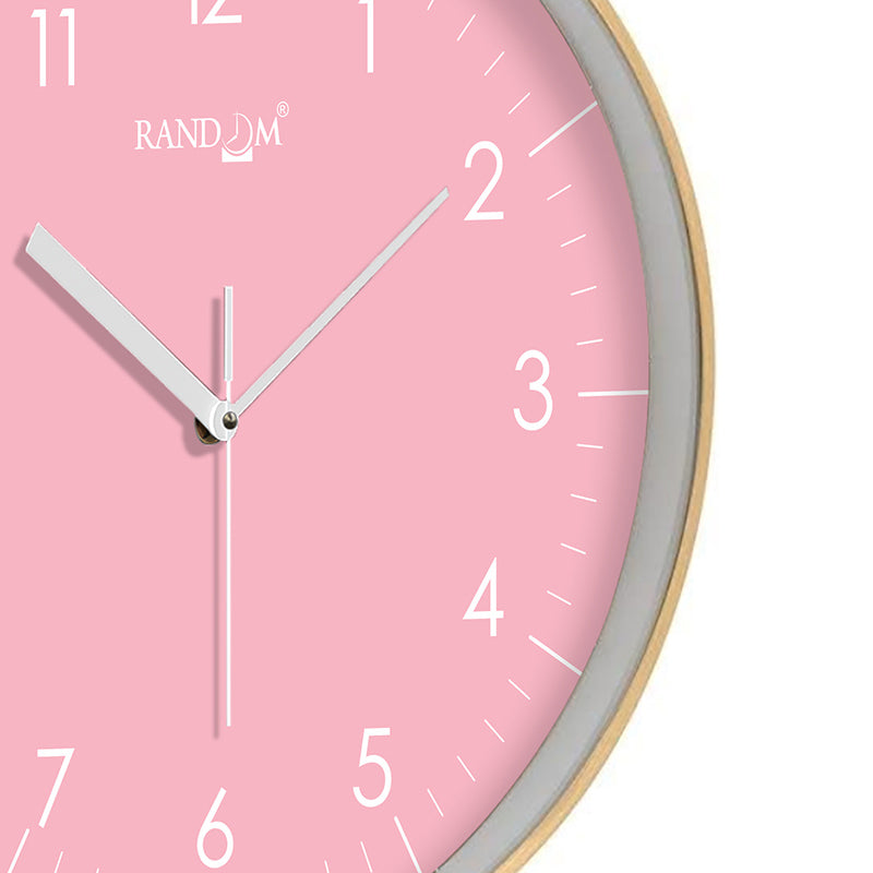 Benot Gold Analog Wall Clock - Light Pink media 6