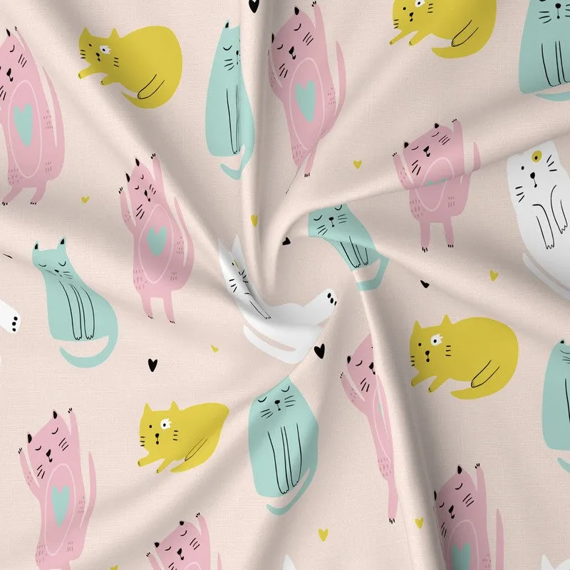 Colorful Cat GlaceCotton Kids Bedding Set (180 GSM) - Five Piece Set media 7