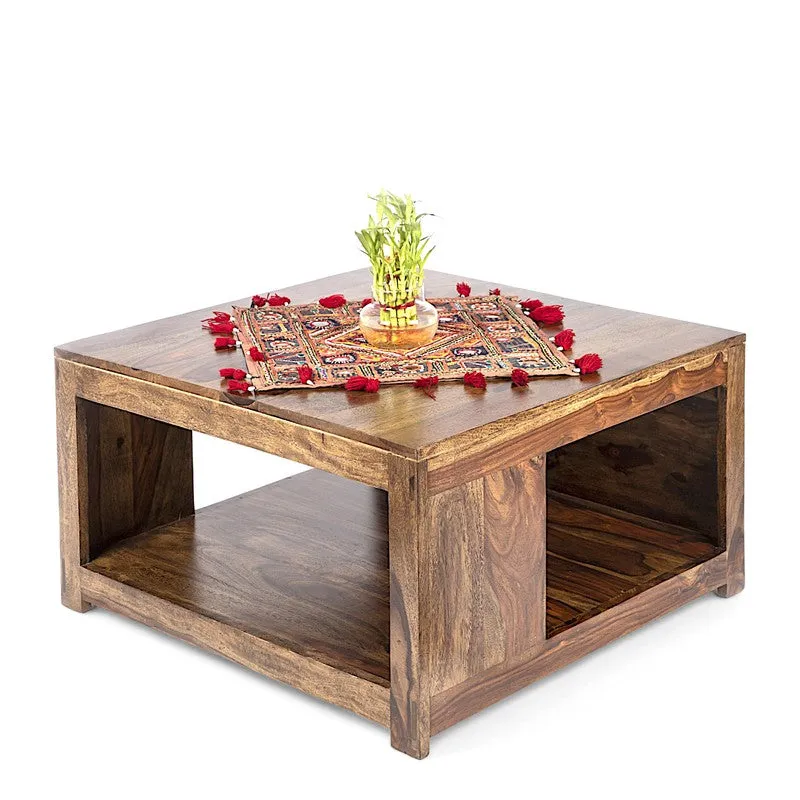 Arixon Sheesham Wooden Center Table - Brown media 6
