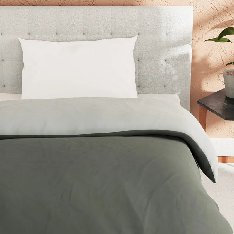 Mortimer Reversible Solid Comforter (Grey) - 150 GSM media 4