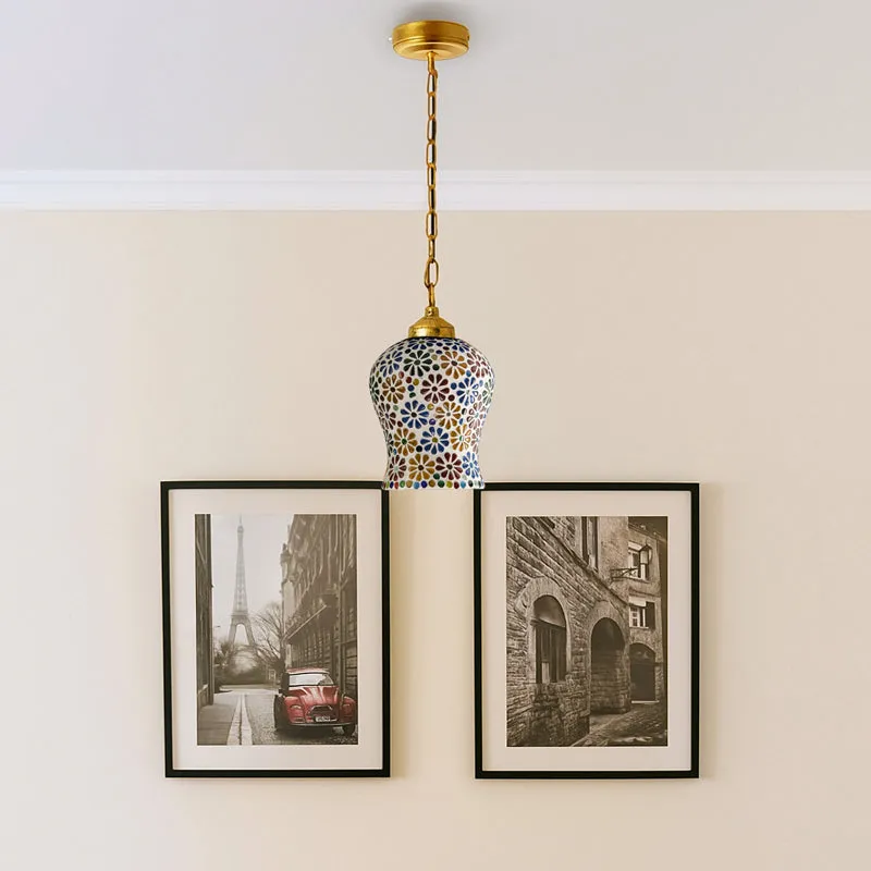 Mosaic Multi Glass Ceiling Lamp media 3