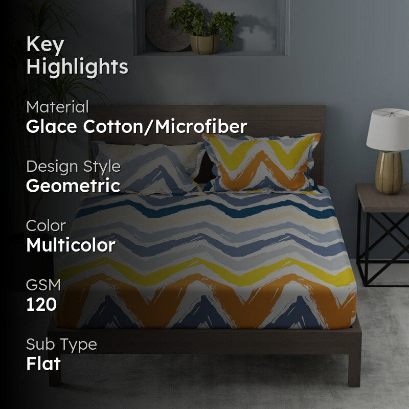 Chevron Single Microfiber Bedsheet - 120 GSM media 2