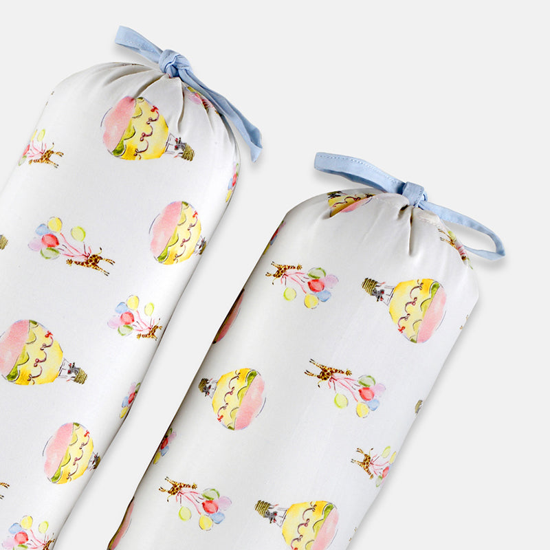 Twirl & Float Egyptian Cotton Bolster Cover (200 TC) - Set Of Two media 4