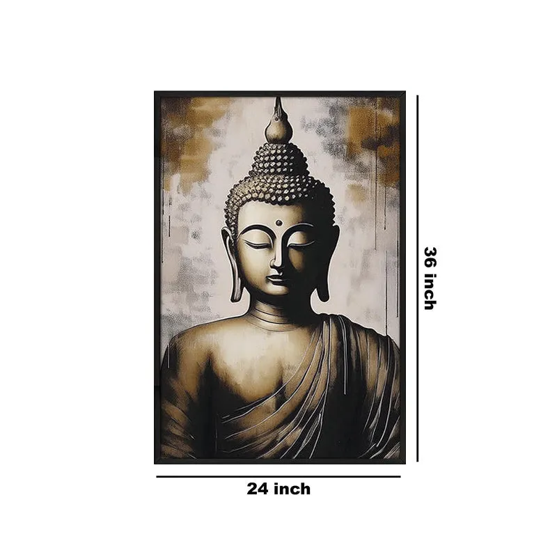 Mystical Buddha Wall Painting With Frame media 8