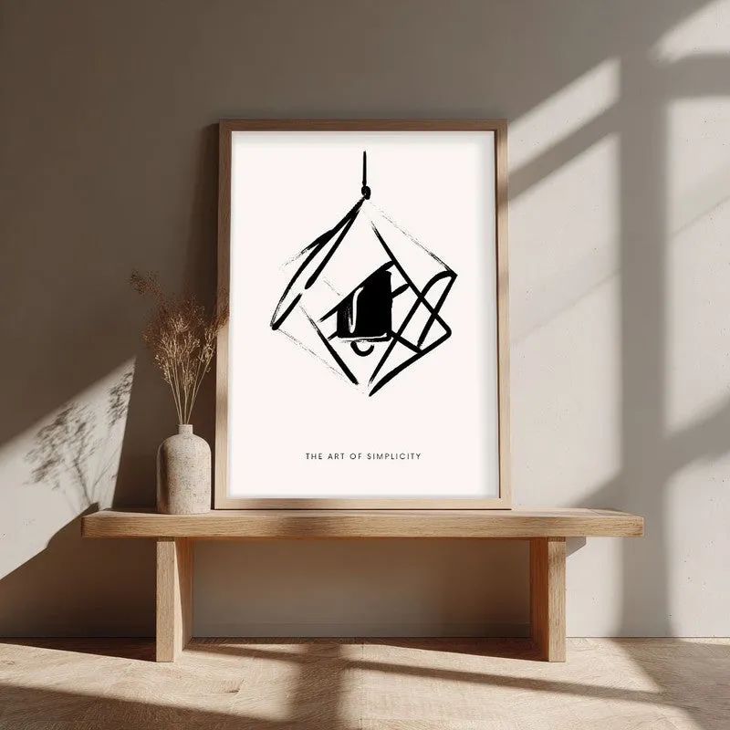 Suspended Calm Canvas Wall Painting With Brown Frame media 4