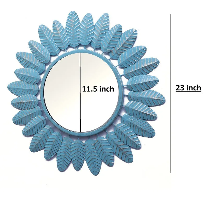 Celeste Floral Halo Wall Mirror (Blue) media 6