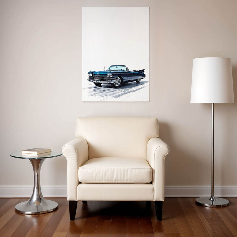 Midnight Cruiser Wall Poster - Blue
