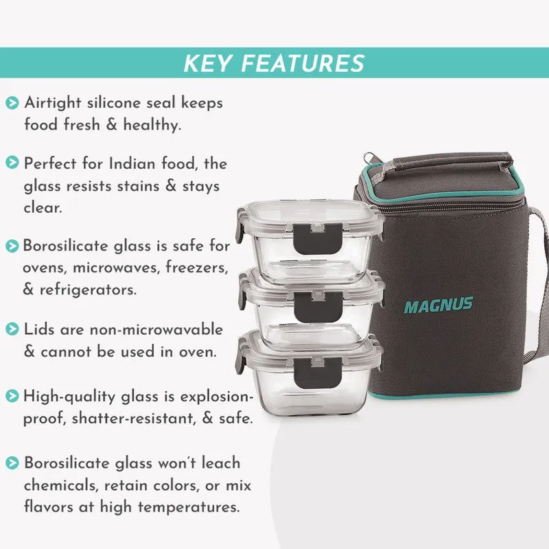 Norva Pack Lunch Box with Lunch Bag - Four Piece Set media 7